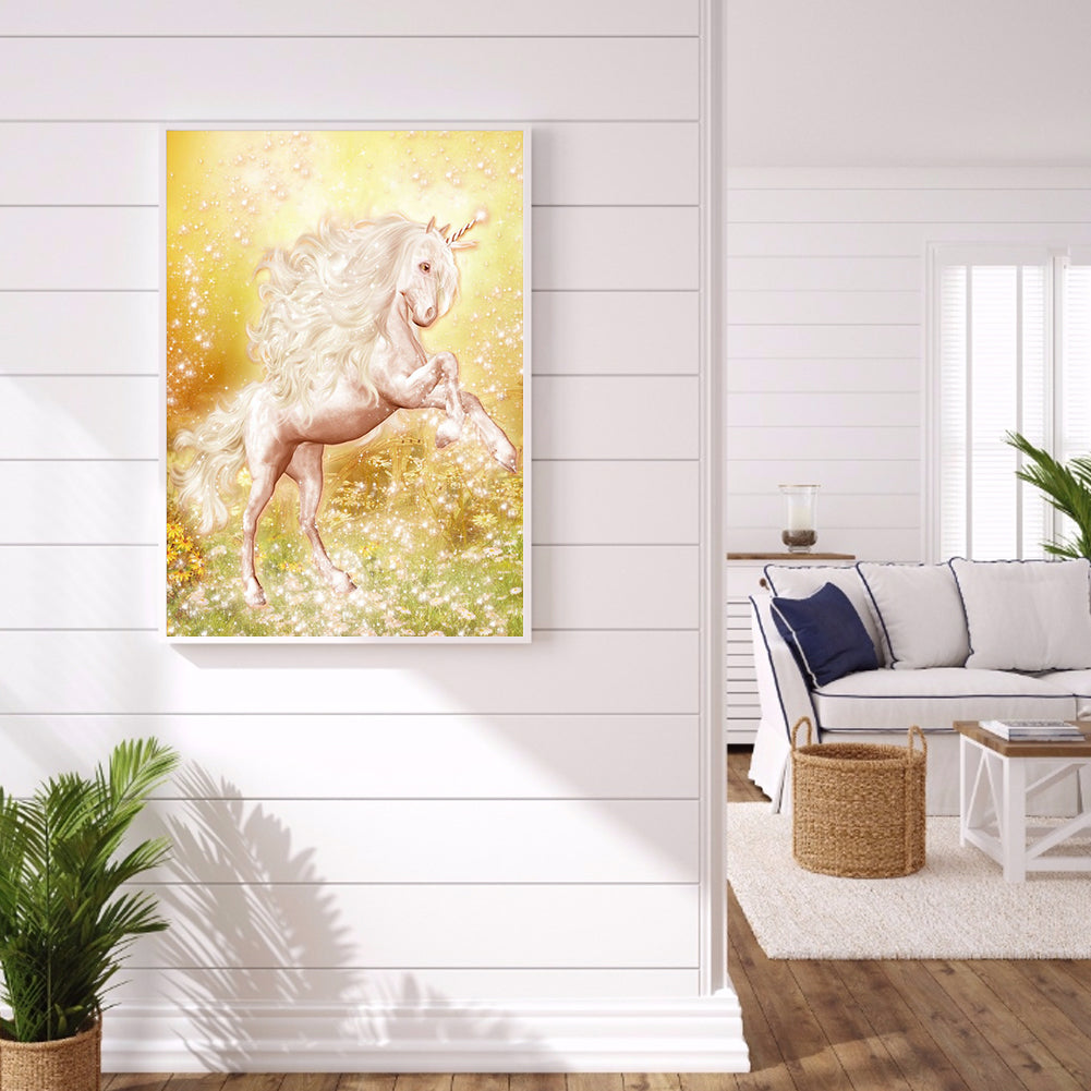 Unicorn 30*40CM(Canvas) Full Round Drill Diamond Painting