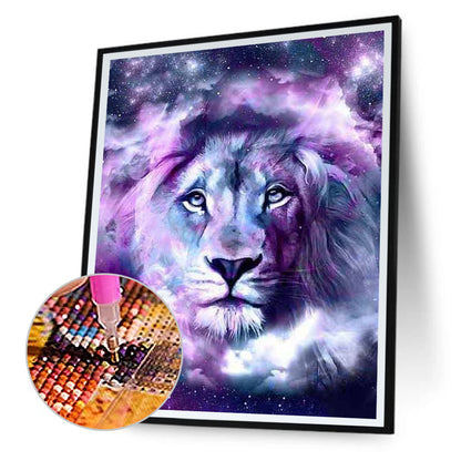 Lion 40*50CM(Canvas) Full Round Drill Diamond Painting