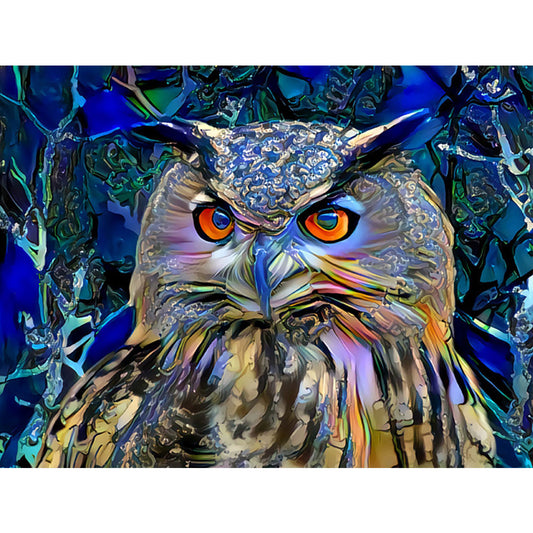 Owl 60*50CM(Canvas) Full Round Drill Diamond Painting