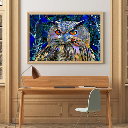 Owl 60*50CM(Canvas) Full Round Drill Diamond Painting