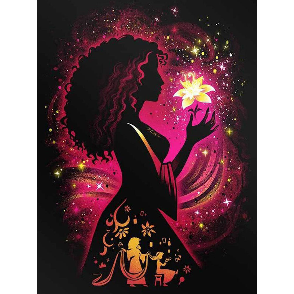 Disney Brave Princess Merida Silhouette 50*60CM(Canvas) Full Round Drill Diamond Painting