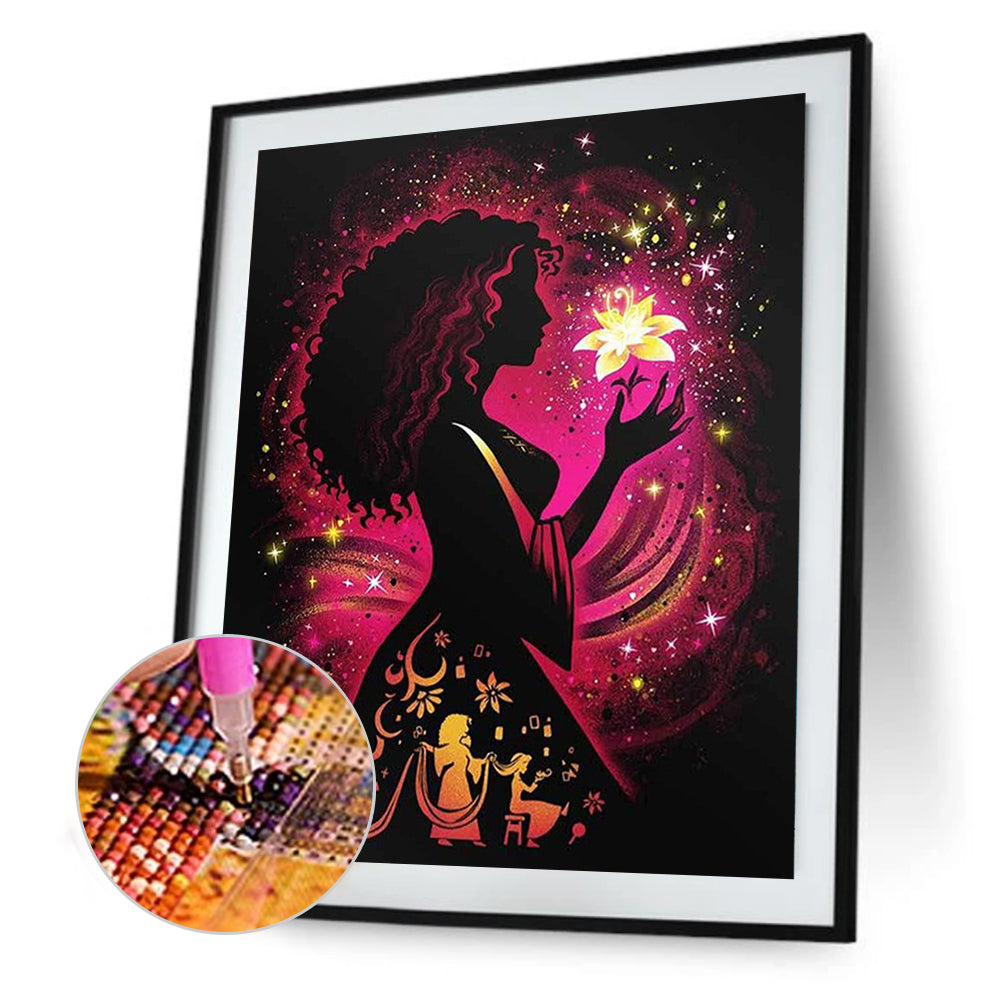 Disney Brave Princess Merida Silhouette 50*60CM(Canvas) Full Round Drill Diamond Painting