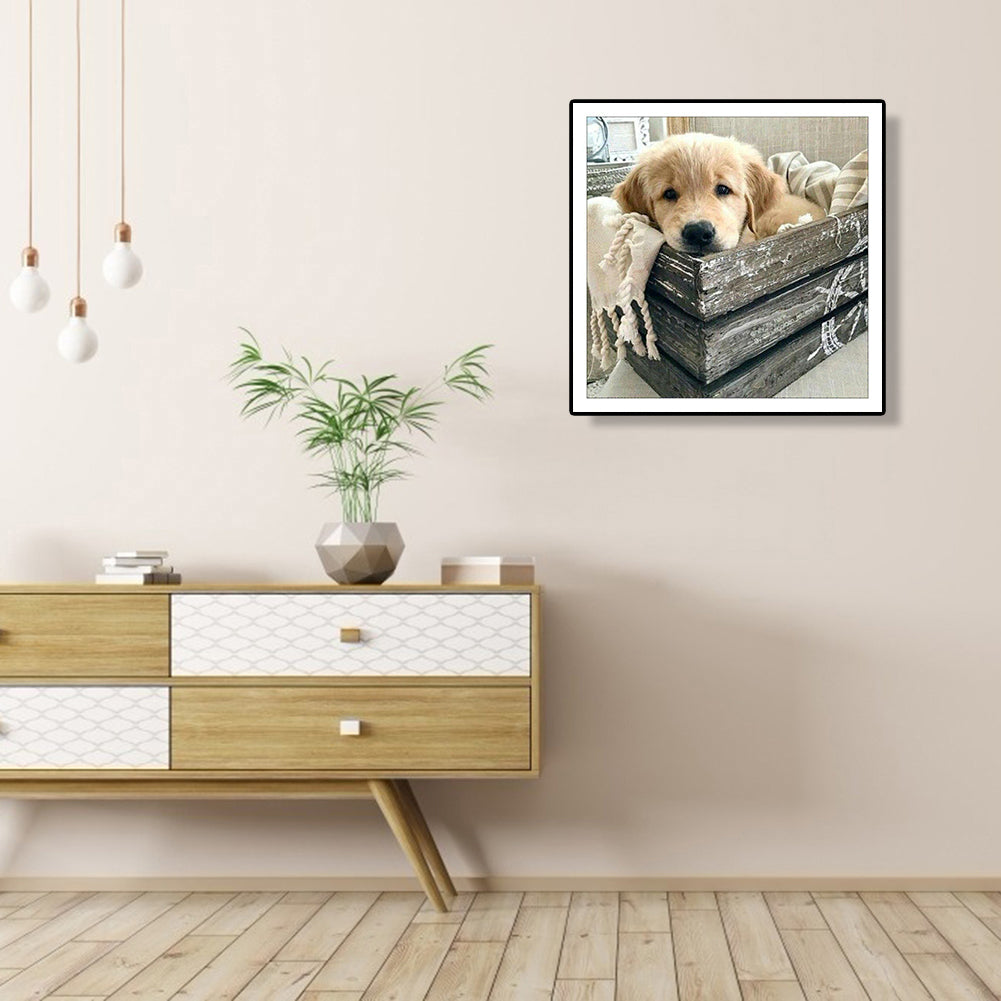 Puppy 40*40CM(Canvas) Full Square Drill Diamond Painting