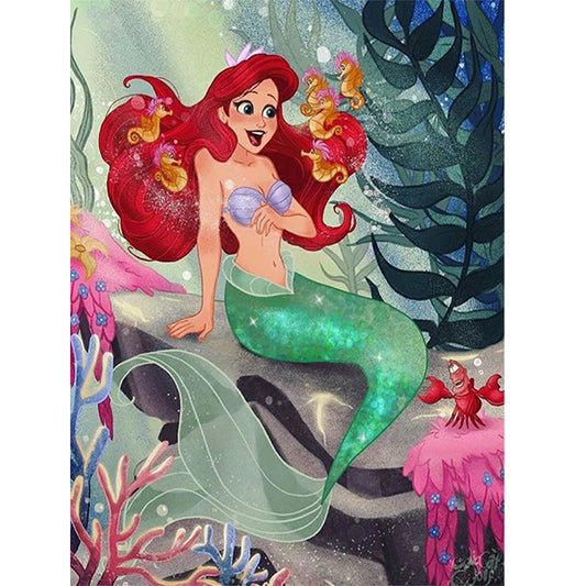 Disney Princess Ariel 40*50CM(Canvas) Full Square Drill Diamond Painting