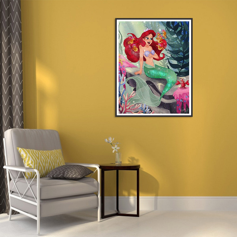 Disney Princess Ariel 40*50CM(Canvas) Full Square Drill Diamond Painting