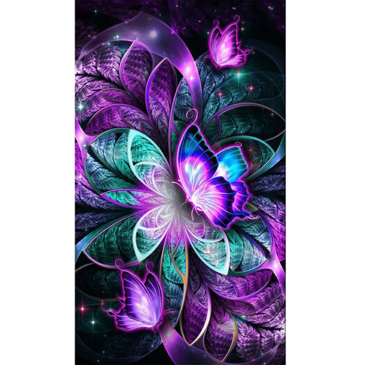 Aurora Butterfly 40*70CM(Canvas) Full Square Drill Diamond Painting