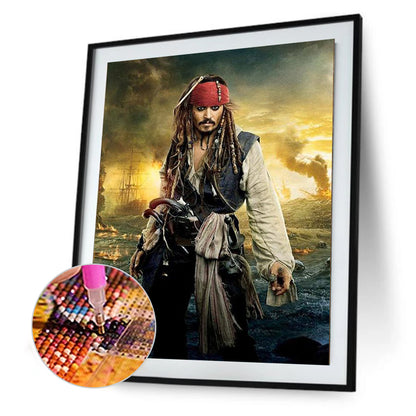 Pirates Of The Caribbean Captain Jack 50*60CM(Canvas) Full Square Drill Diamond Painting