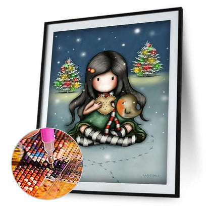 Cartoon Girl - Full Round Drill Diamond Painting 30*40CM