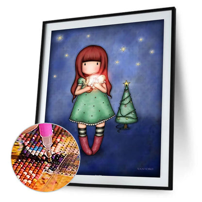 Cartoon Girl - Full Round Drill Diamond Painting 30*40CM