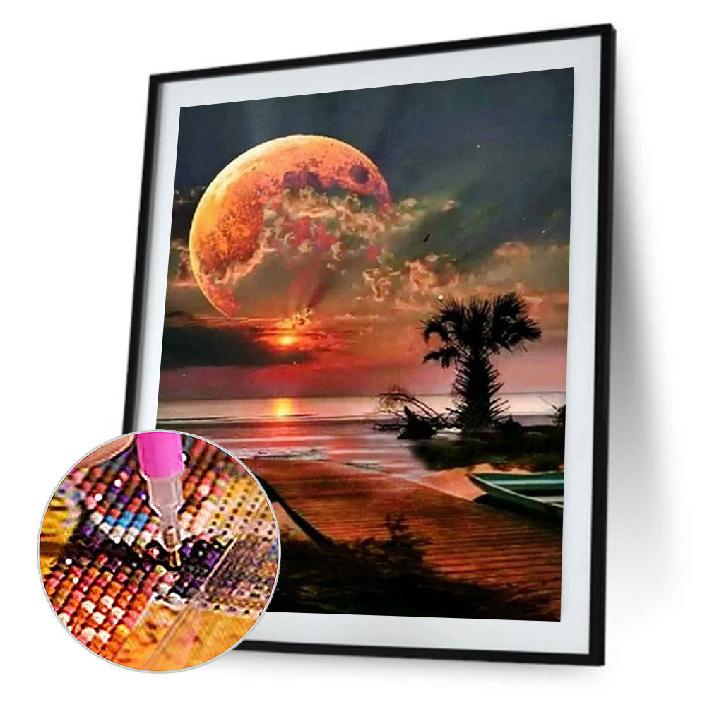 Seaside Sunrise - Full Round Drill Diamond Painting 40*50CM