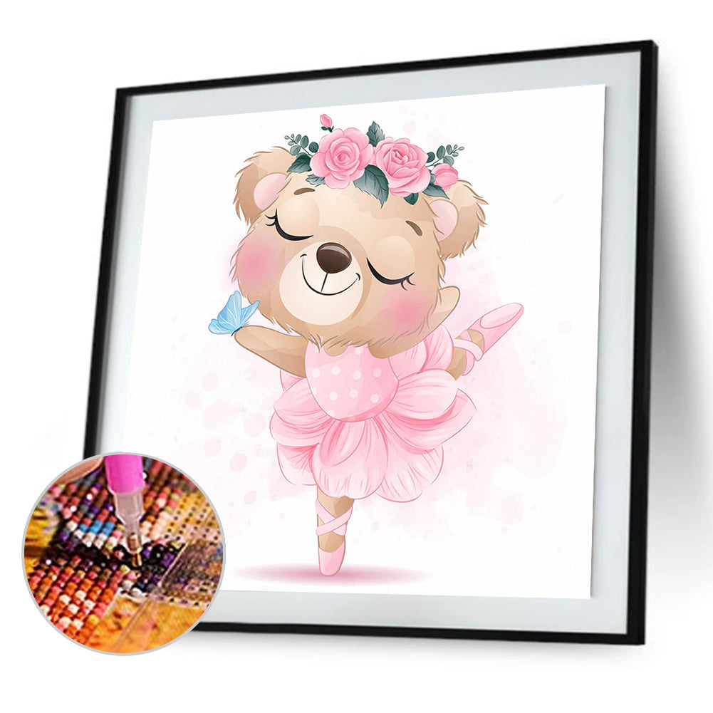 Dancing Bear - Full Square Drill Diamond Painting 30*30CM