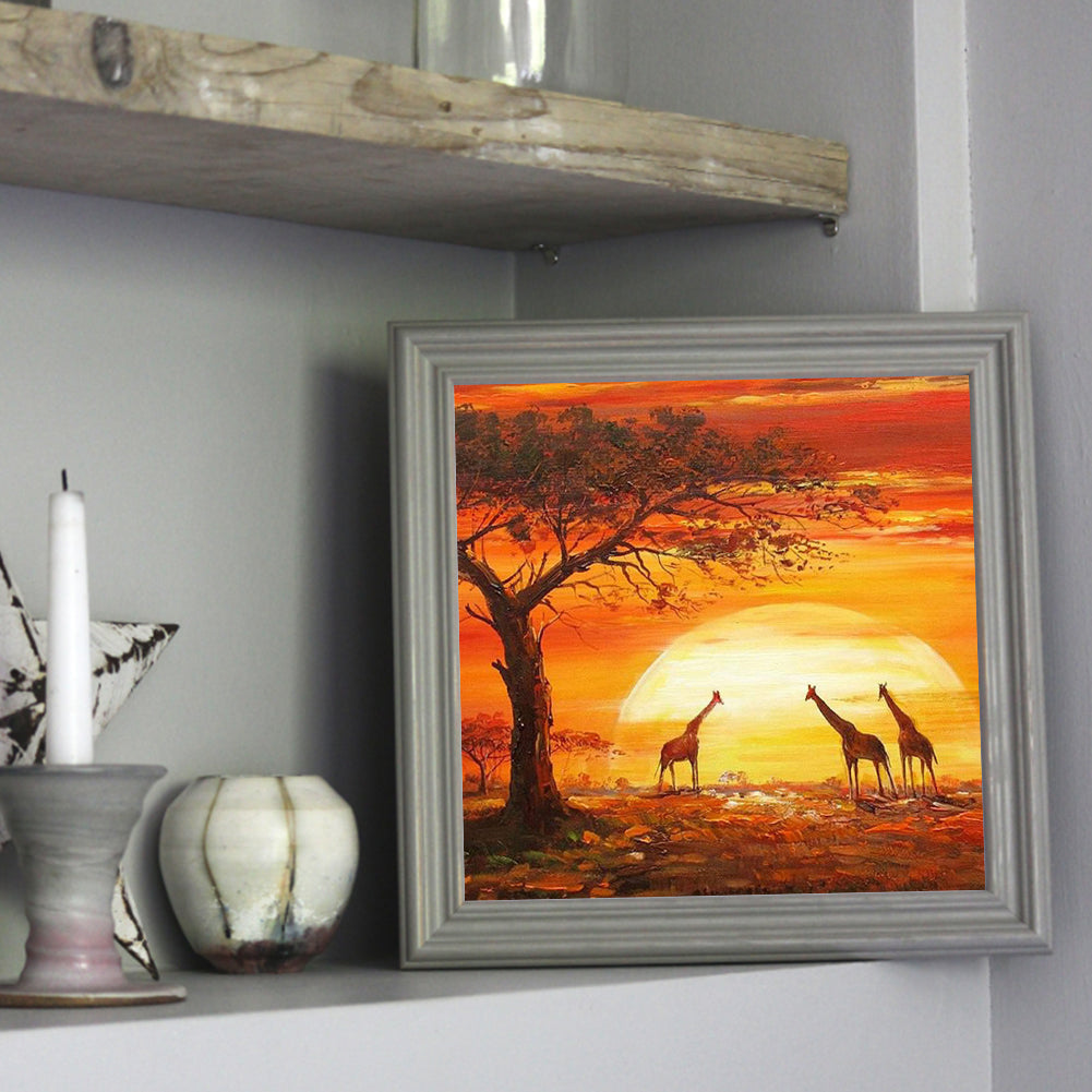 Giraffe - Full Square Drill Diamond Painting 30*30CM