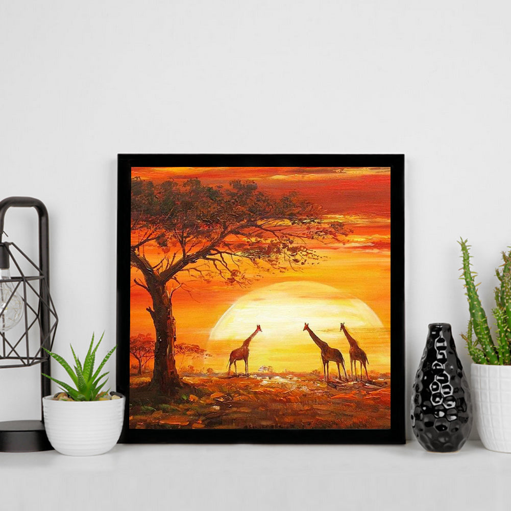 Giraffe - Full Square Drill Diamond Painting 30*30CM