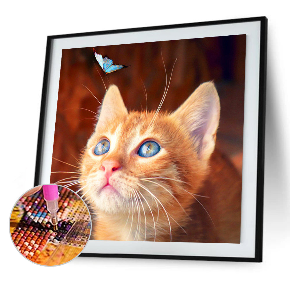 Cat - Full Square Drill Diamond Painting 30*30CM