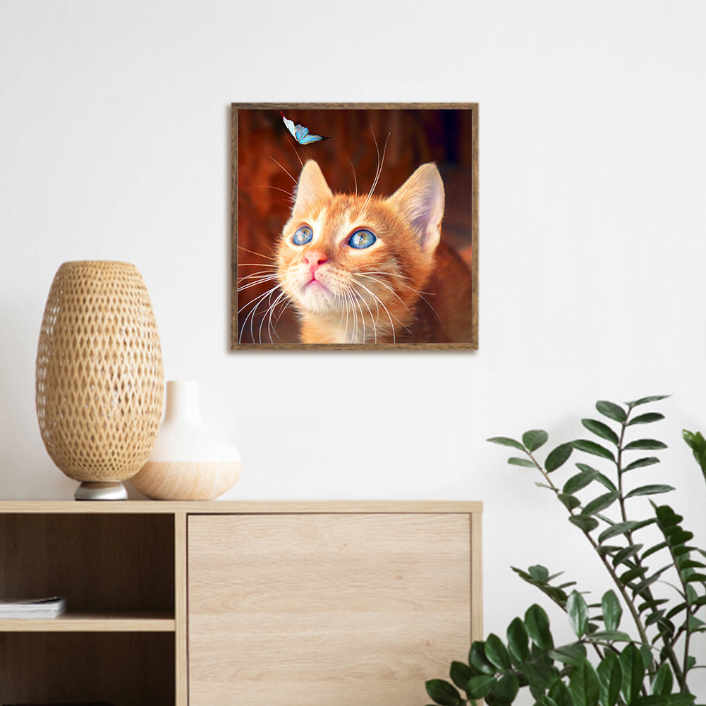 Cat - Full Square Drill Diamond Painting 30*30CM