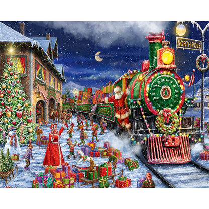 Christmas Train - Full Square Drill Diamond Painting 60*50CM