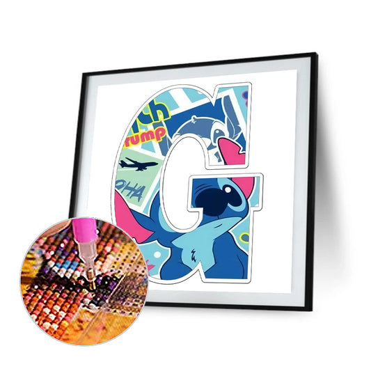 Stitch Letter G - Full Round Drill Diamond Painting 30*30CM