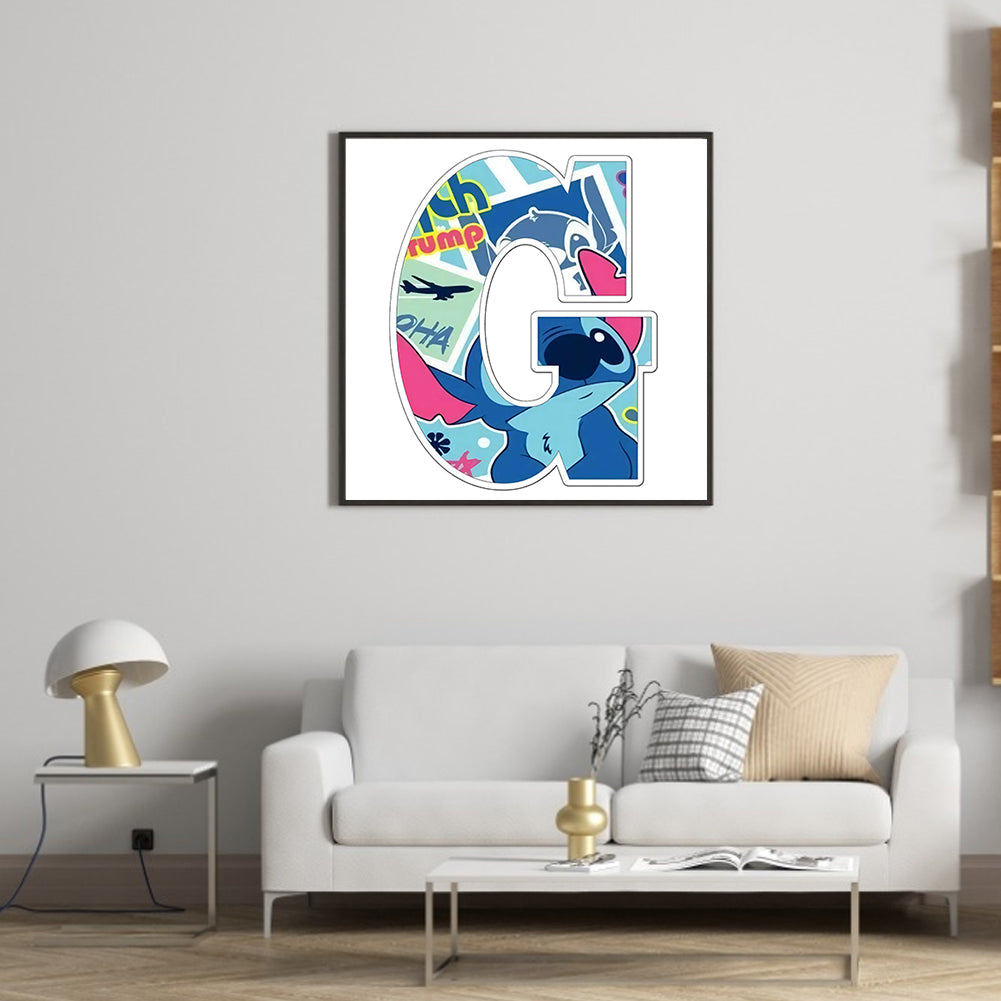 Stitch Letter G - Full Round Drill Diamond Painting 30*30CM