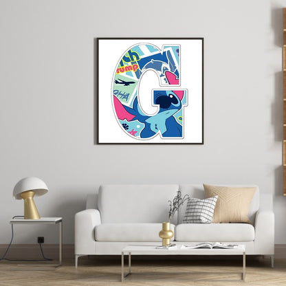 Stitch Letter G - Full Round Drill Diamond Painting 30*30CM