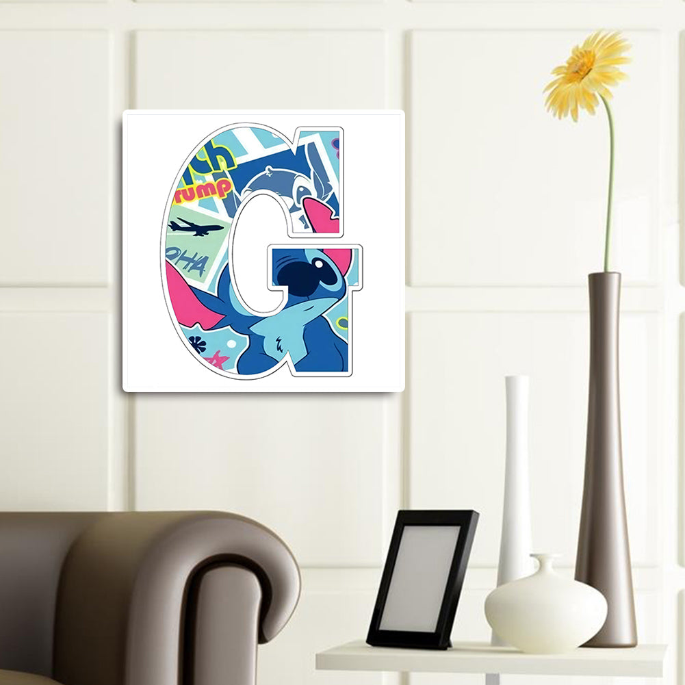 Stitch Letter G 30*30CM(Canvas) Full Round Drill Diamond Painting