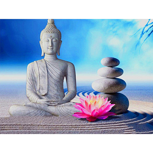 Buddha Statue Meditation - Full Round Drill Diamond Painting 40*30CM