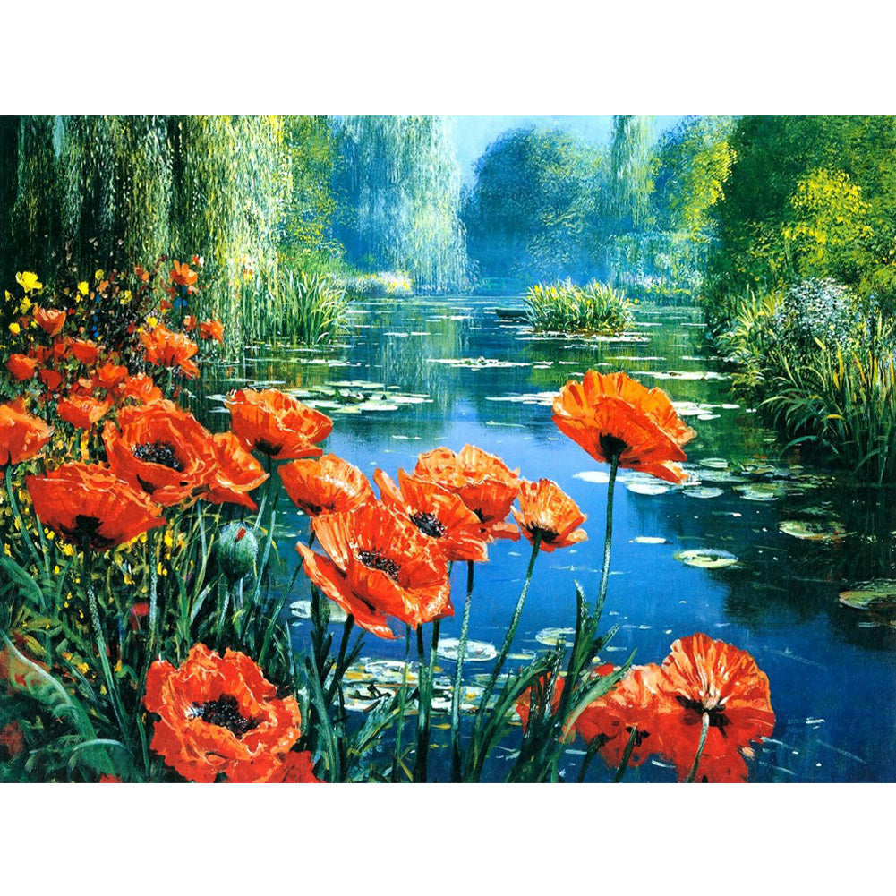 Lakeside - Full Round Drill Diamond Painting 50*40CM