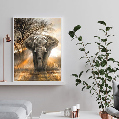 Elephant - Full Round Drill Diamond Painting 40*50CM