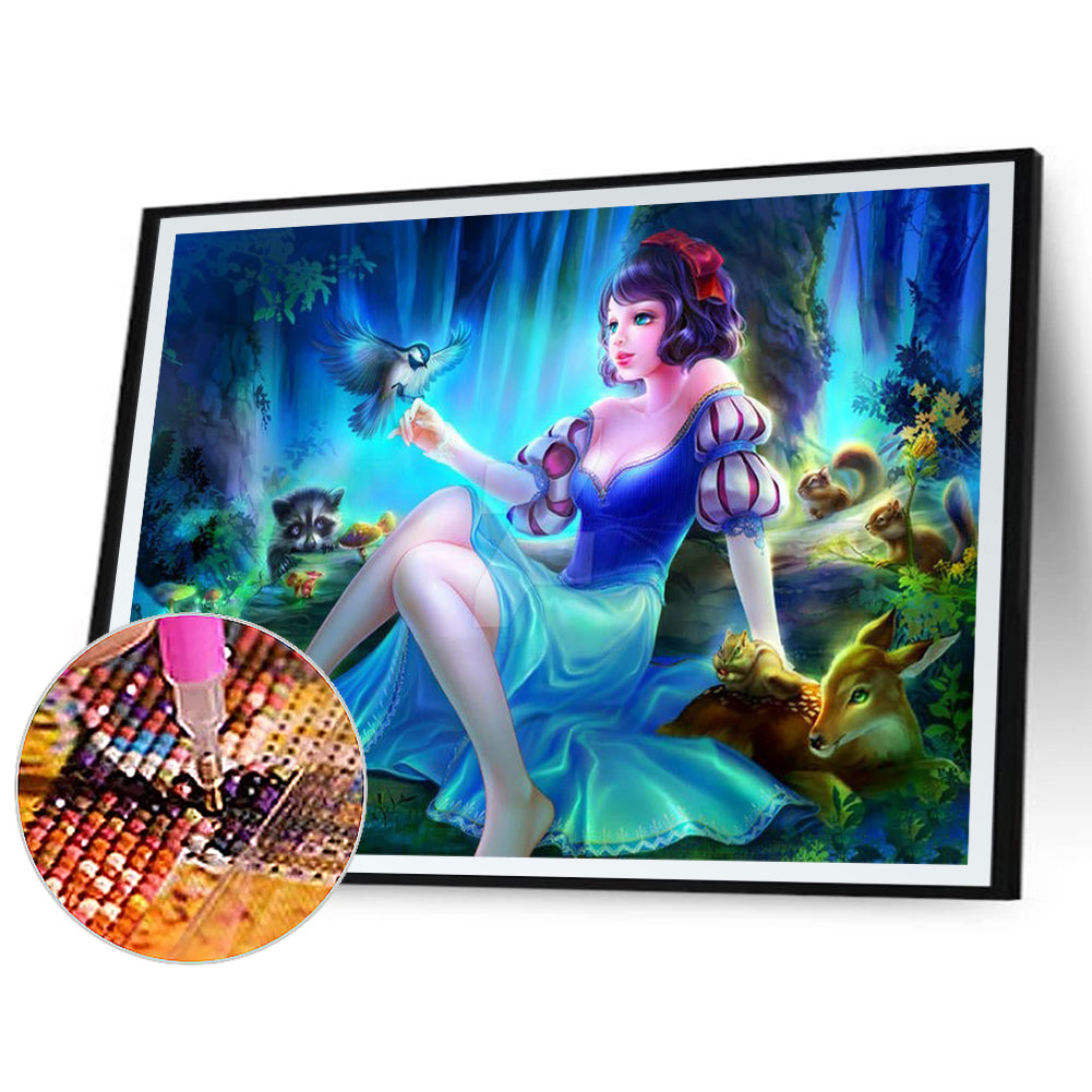 Snow White - Full Round Drill Diamond Painting 50*30CM