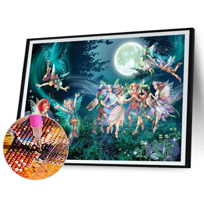 Starry Night Elf - Full Round Drill Diamond Painting 50*30CM