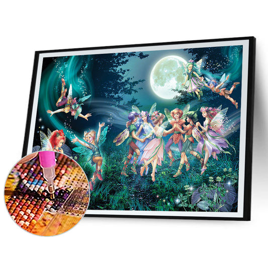 Starry Night Elf - Full Round Drill Diamond Painting 50*30CM