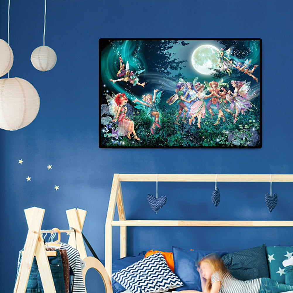 Starry Night Elf - Full Round Drill Diamond Painting 50*30CM