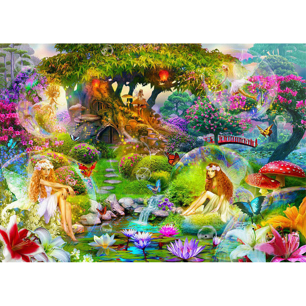 Starry Night Elf - Full Round Drill Diamond Painting 50*30CM