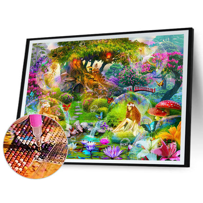 Starry Night Elf - Full Round Drill Diamond Painting 50*30CM