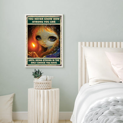 Big Eyes Doll English Poster Painting 40*50CM(Canvas) Full Round Drill Diamond Painting