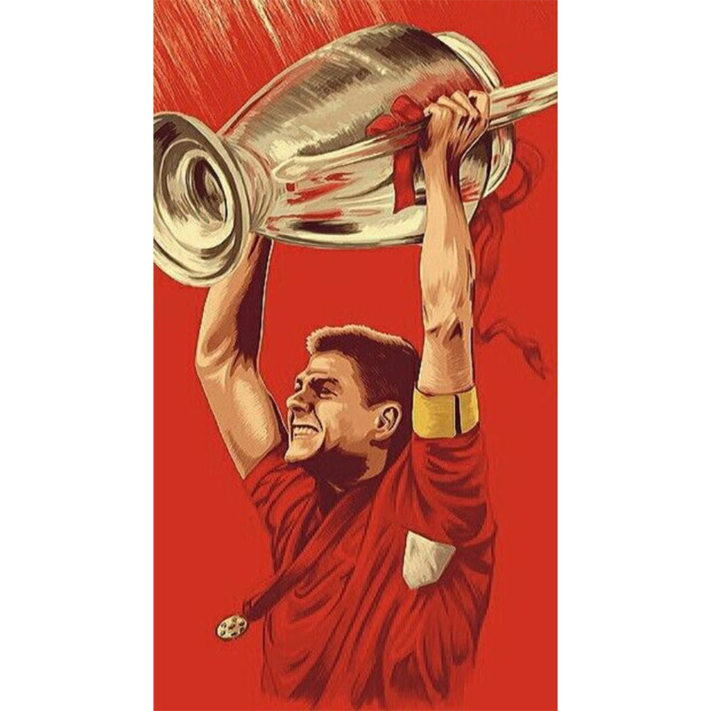 Legendary Steven Lifts The Trophy 40*70CM(Canvas) Full Round Drill Diamond Painting