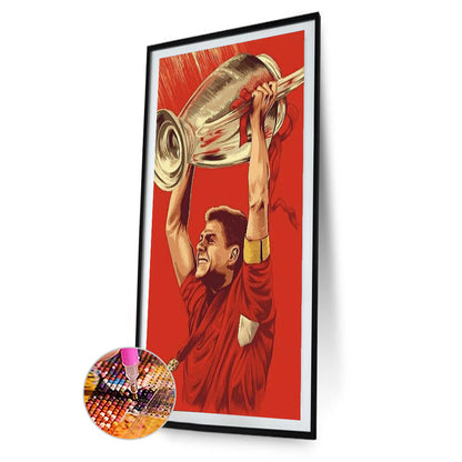 Legendary Steven Lifts The Trophy 40*70CM(Canvas) Full Round Drill Diamond Painting