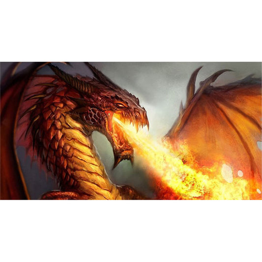 Fire Dragon 75*40CM(Canvas) Full Square Drill Diamond Painting