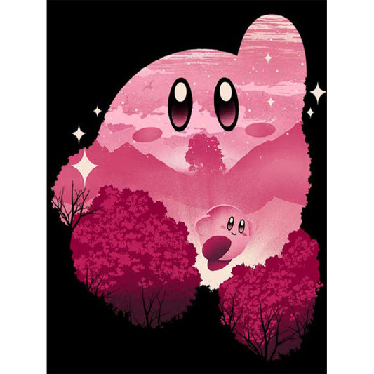 Kirby Silhouette - Full Round Drill Diamond Painting 30*40CM