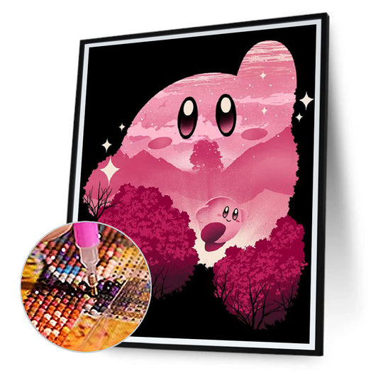 Kirby Silhouette - Full Round Drill Diamond Painting 30*40CM
