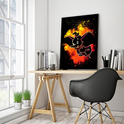 Dumbo Silhouette - Full Round Drill Diamond Painting 30*40CM