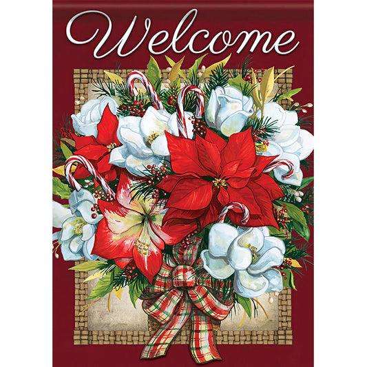 Red And White Bouquet 40*50CM(Canvas) Full Square Drill Diamond Painting