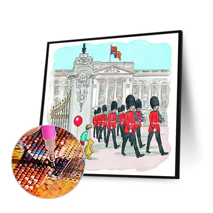 British Guard At Buckingham Palace - Full Round Drill Diamond Painting 45*45CM