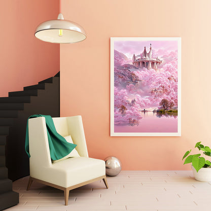 Colorful Castle Landscape - Full Round Drill Diamond Painting 50*75CM