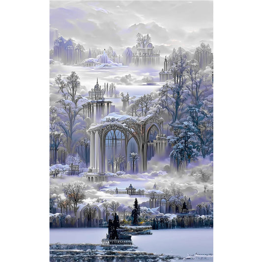 Colorful Castle Landscape - Full Round Drill Diamond Painting 50*75CM
