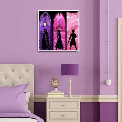 Disney Princess Silhouette 40*40CM(Canvas) Full Square Drill Diamond Painting