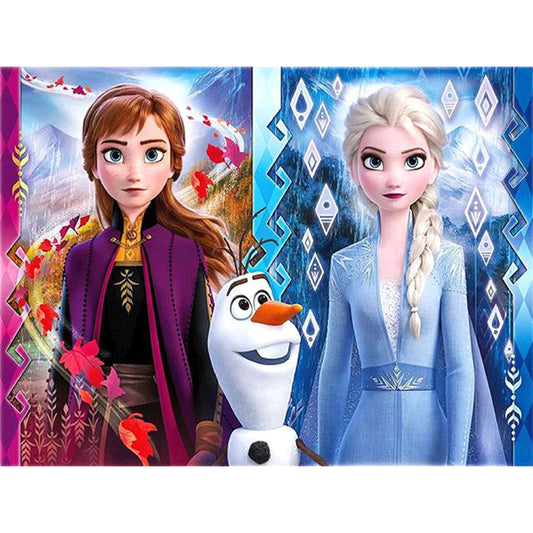 Princess Anna And Princess Elsa - Full Square Drill Diamond Painting 40*30CM