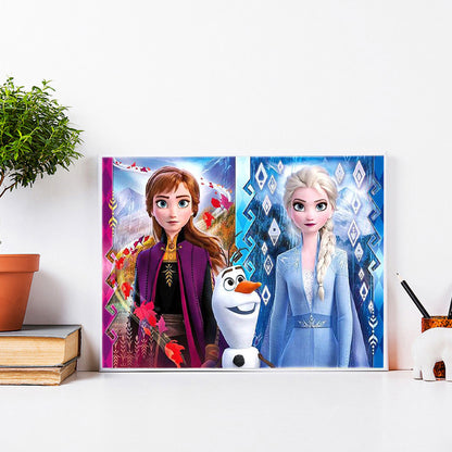 Princess Anna And Princess Elsa - Full Square Drill Diamond Painting 40*30CM