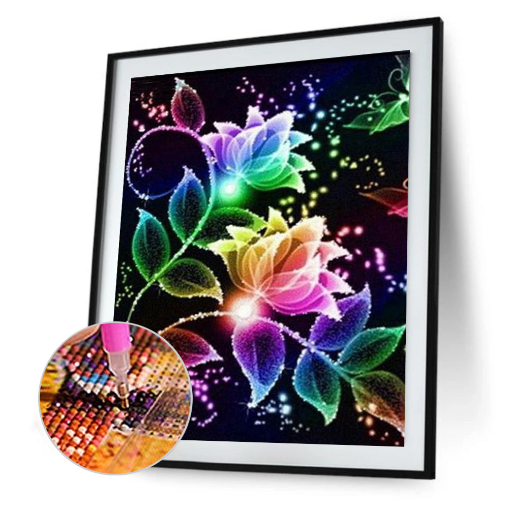 Colorful Flowers - Full Square Drill Diamond Painting 30*40CM