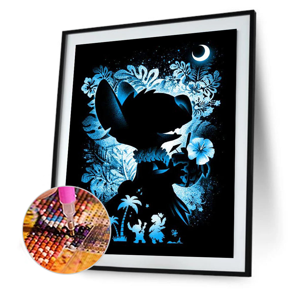 Stitch Silhouette - Full Square Drill Diamond Painting 30*40CM