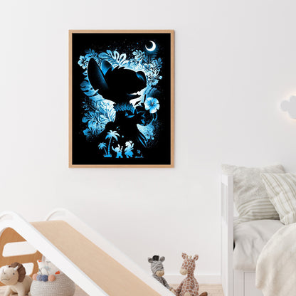 Stitch Silhouette - Full Square Drill Diamond Painting 30*40CM